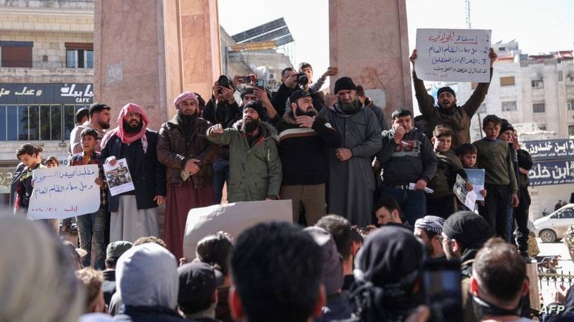 تظاهرات ضد "تحرير الشام" شمال سوريا