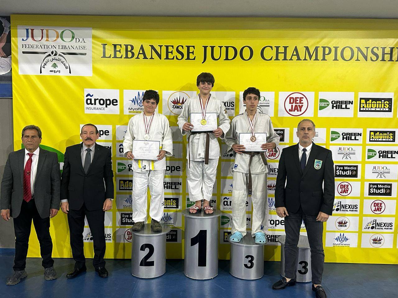 نتائج بطولة لبنان العامة للأحداث
في الجودو مواليد 2010-2011