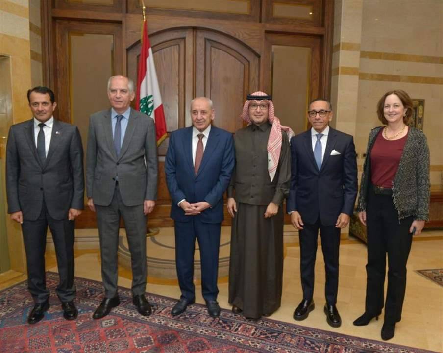 سفراء الخماسية في ضيافة بري.. والسفير المصري يعلّق