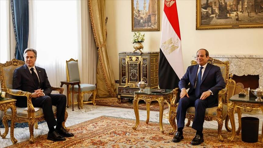 السيسي وبلينكن يؤكدان رفض تهجير الفلسطينيين خارج أراضيهم بأي شكل