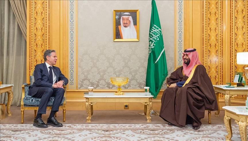 بن سلمان وبلينكن يبحثان التطورات في غزة