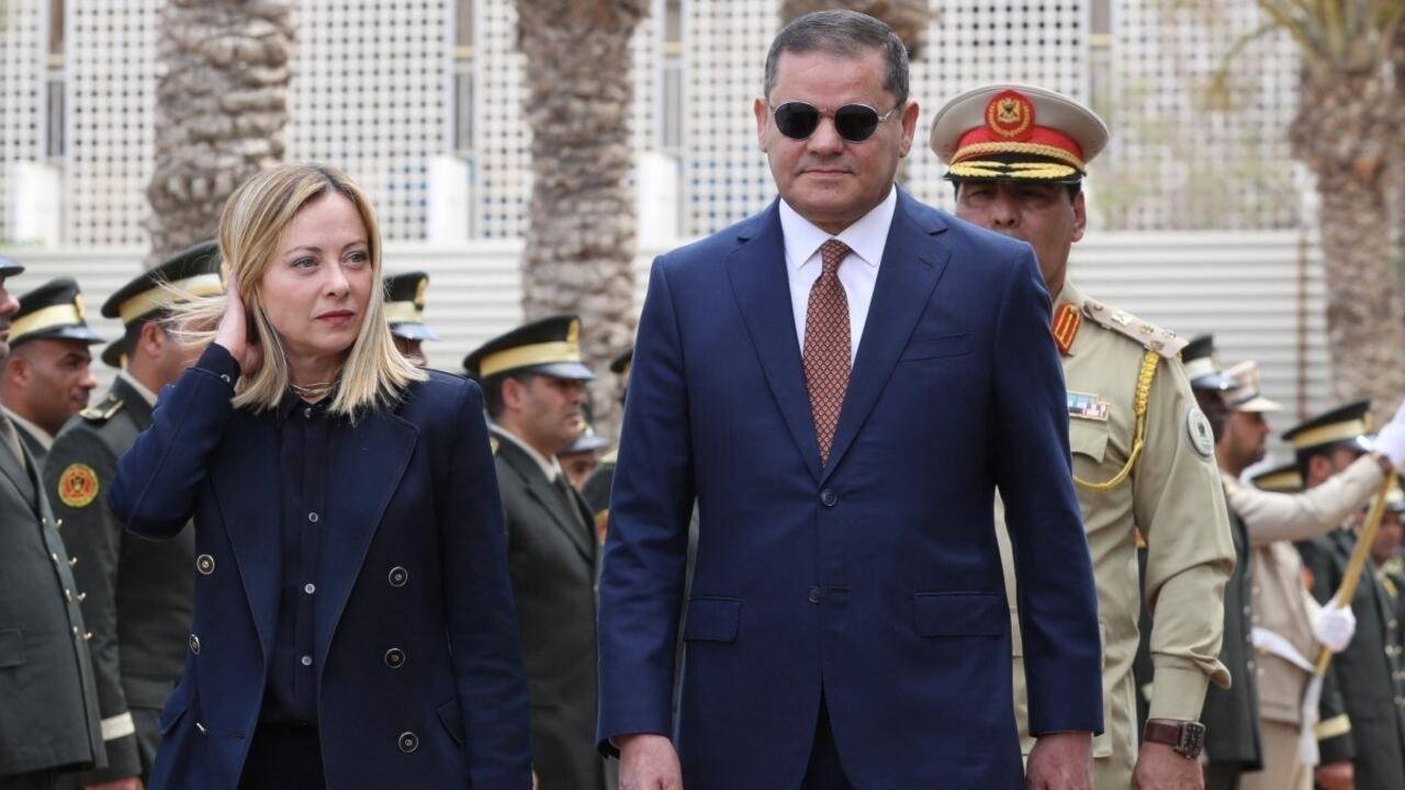 رئيسة حكومة إيطاليا في ليبيا