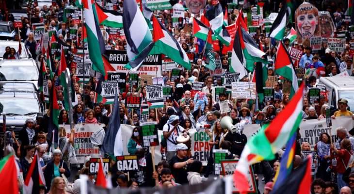 مجدّداً.. الآلاف تظاهروا في لندن للمطالبة بوقف إطلاق النار في غزة
