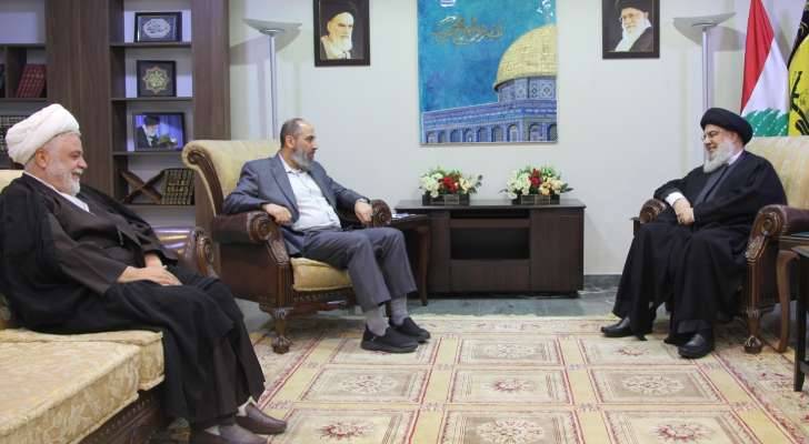 نصرالله بحث مع الأمين العام للجماعة الإسلامية في لبنان آخر التطورات السياسية والأمنية