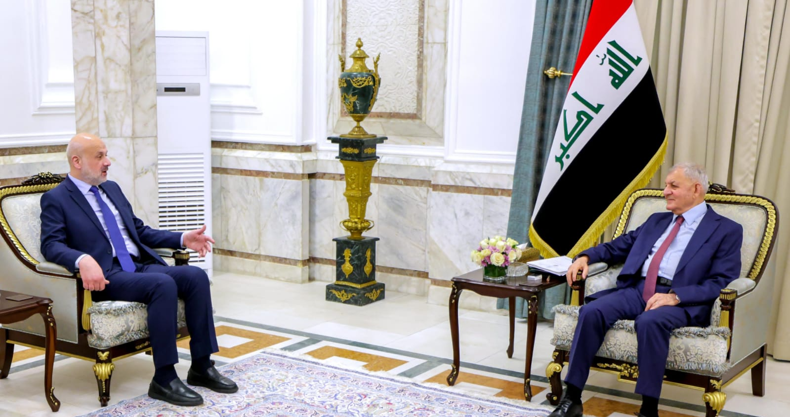 مولوي عرض مع رئيس العراق مشاركة الدول
في مؤتمر "بغداد الدولي الثاني لمكافحة المخدرات"