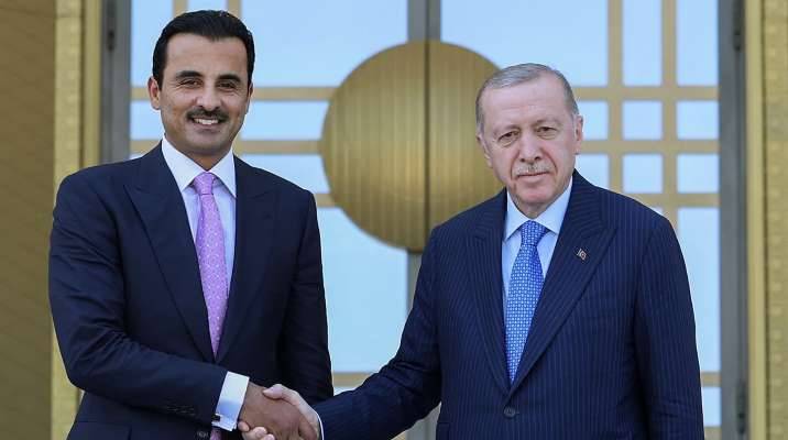 أردوغان التقى أمير قطر: نعمل للتوصل إلى حل يرسي السلام والهدوء الدائمَين في المنطقة