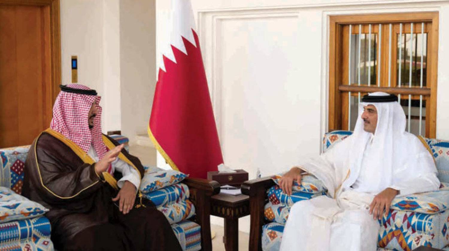 أمير قطر يستقبل في الدوحة وزير الدفاع السعودي