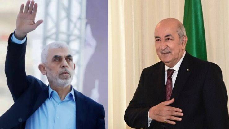 السنوار يهنئ الرئيس الجزائري بإعادة انتخابه
