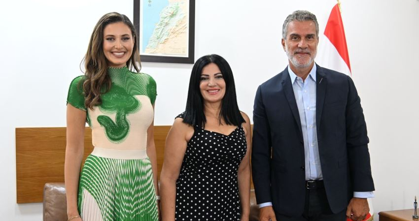 وزبر السياحة التقى ملكة جمال لبنان :

هدفنا وضع لبنان على الخارطة السياحية الجمالية
