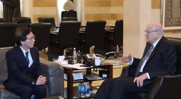 ميقاتي طلب من سفيرَي اليابان وهنغاريا المساعدة بالتحقيقات بملف التفجيرات