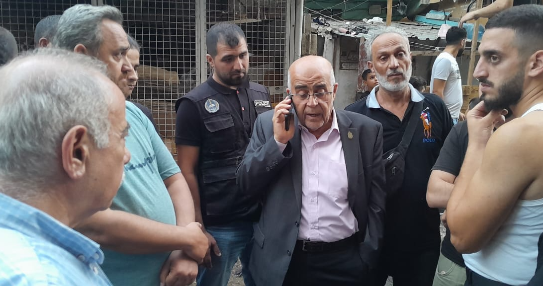 رئيس بلدية طرابلس تفقد اضرار الحريق قي منطقة سوق الخضار