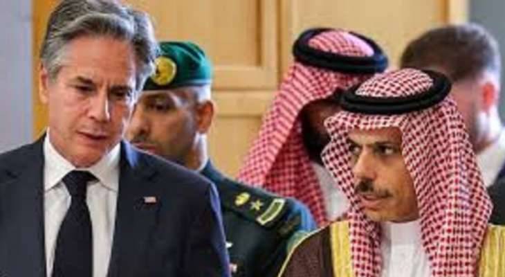 بلينكن وبن فرحان بحثا في التطورات التي تشهدها المنطقة