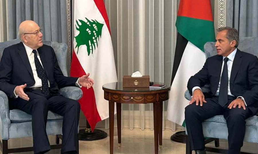 رئيس الوزراء  الأردني خلال استقباله ميقاتي: نؤكِّد ضرورة الإلتزام بالقرار1701