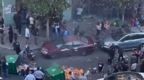 إشكال بين نازحين وعناصر أمنية على خلفية إخلاء مبنى في شارع الحمرا