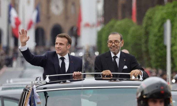 محمد السادس يستقبل ماكرون