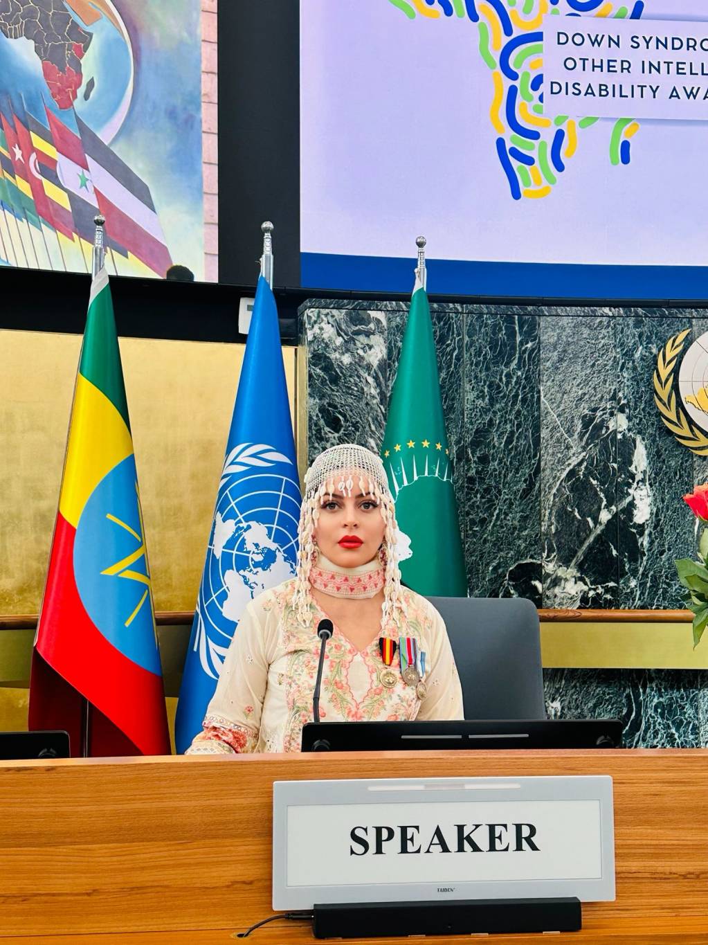 أفريقيا تحتفل في مقر الأمم المتحدة بأديس أبابا أفريقيا- مع دوقه لمبيرتون، نيڤين الجمل