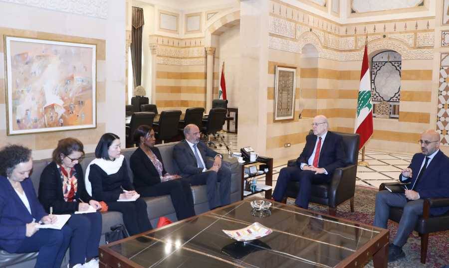 ميقاتي التقى وفد المنظمات الأمميّة وعرض كيفيّة
استكمال المساعدات الإنسانيّة في المناطق المدمّرة