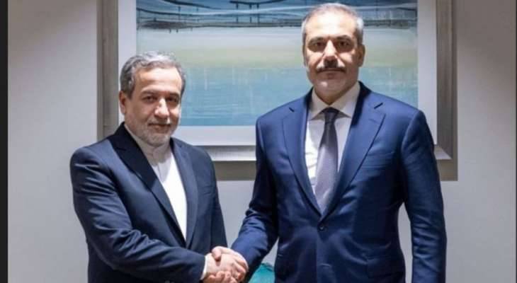 عراقجي يلتقي نظيره التركي لبحث استمرار جرائم النظام الصهيوني في فلسطين ولبنان وسوريا