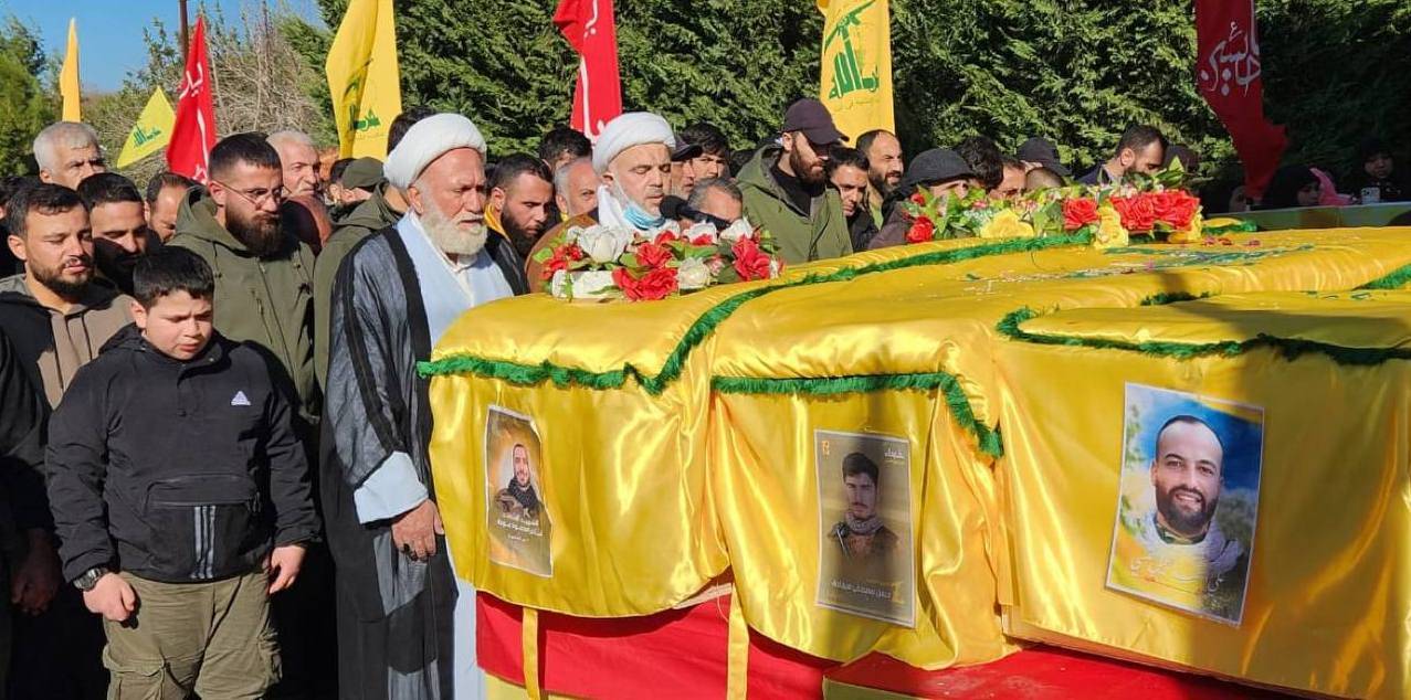 حزب الله شيّع ثلّة من الشهداء على طريق القدس
فيصل شكر: المقاومة ستبقى حاضرة
حتى إزالة "إسرائيل" وأميركا من المنطقة