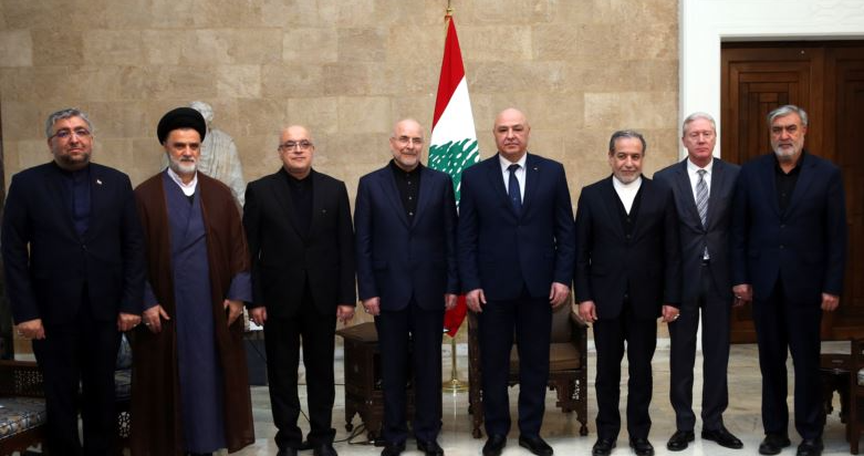 رئيس مجلس الشورى الإيراني زار رئيسيّ الجمهوريّة والمجلس النيابي
عون: لبنان دفع أثماناً من أجل القضيّة الفلسطينيّة... ووحدة اللبنانيين هي أفضل مُواجهة
قاليباف: ندعم أيّ قرار يتّخذه لبنان بعيداً من أيّ تدخّل خارجي في شؤونه