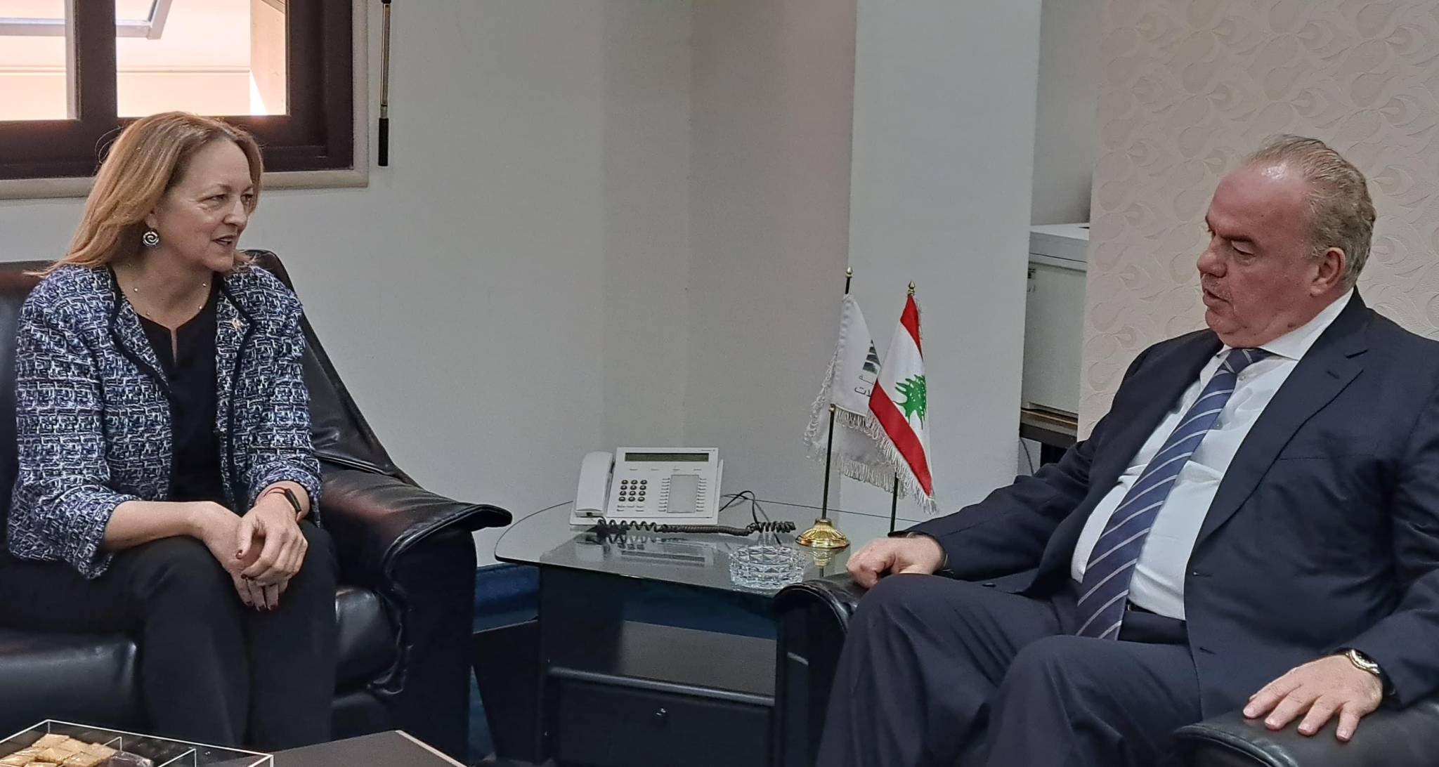 الحاج يعرض مع السفيرة الأميركية لإعادة الإعمار