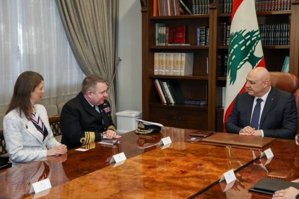 المستشار الأول في وزارة الدفاع البريطانية لشؤون الشرق الأوسط أكّد للرئيس عون استمرار دعم بلاده للجيش اللبناني