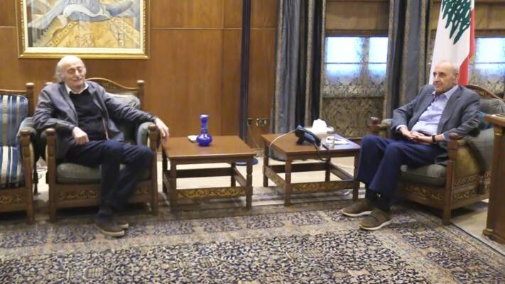 بري بحث مع جنبلاط تطورات الأوضاع في لبنان والمنطقة والمستجدات السياسية والميدانية