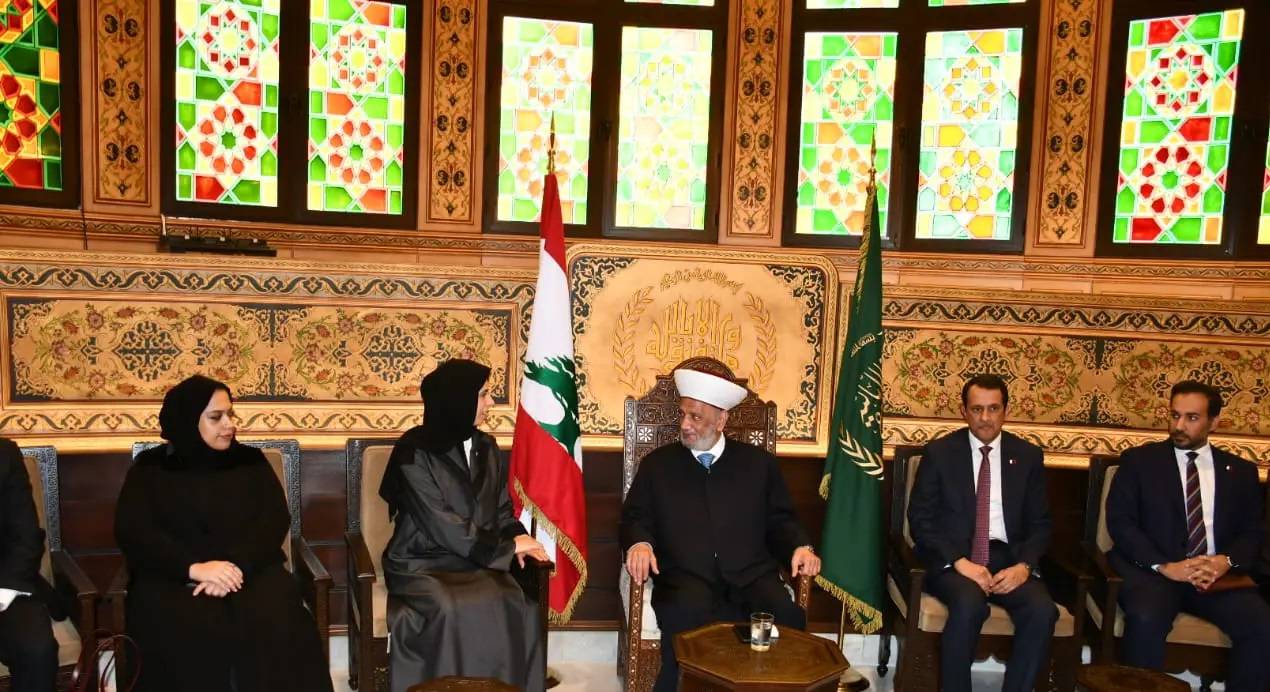 وزيرة التربية والتعليم العالي في قطر تلتقي مفتي لبنان