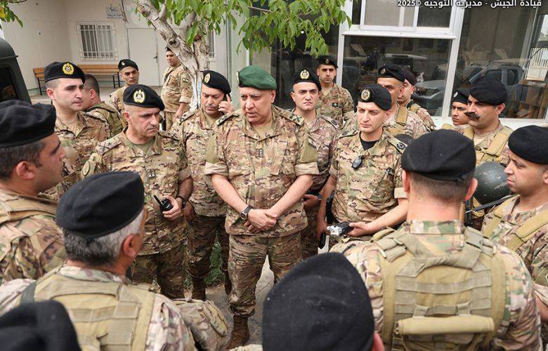 رئيس الأركان تفقد غرف العمليات وعدداً
من الوحدات المنتشرة في البقاع لحفظ الأمن