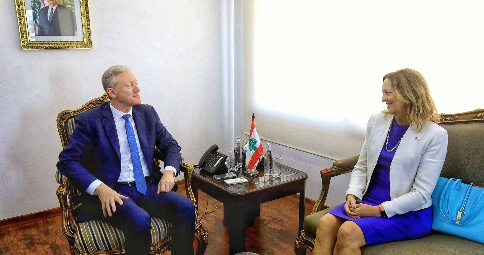 رجّي يعرض وجونسون المساعي الجارية لوقف التصعيد الاسرائيلي جنوبًا