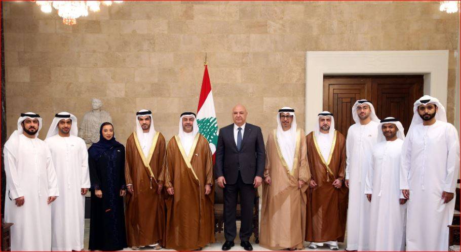 عون: وجود البعثة الإماراتية في بيروت يُشكّل ترجمةً عمليةً للعلاقة الأخوية بين البلدين