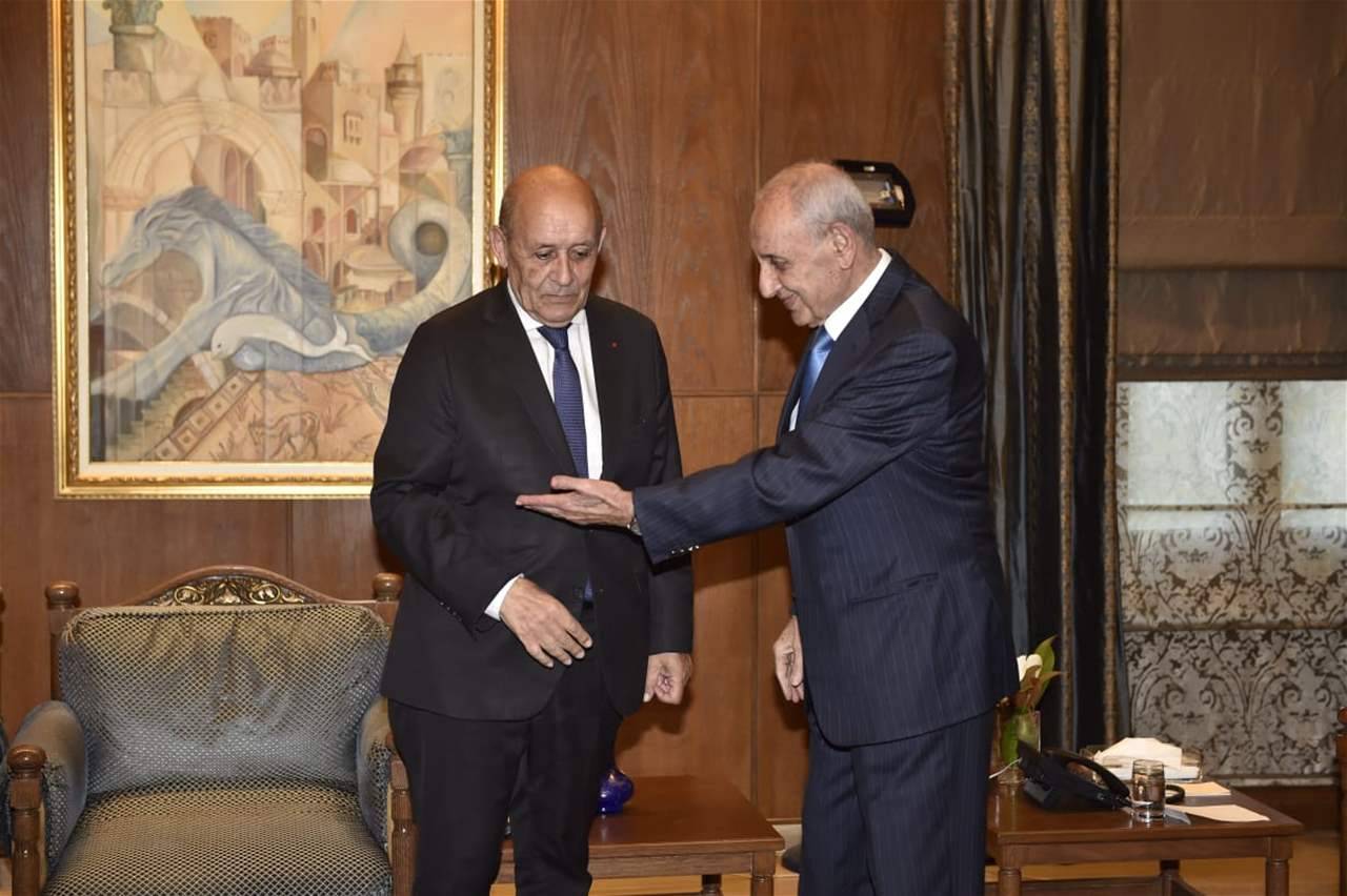 لودريان في عين التينة والسراي