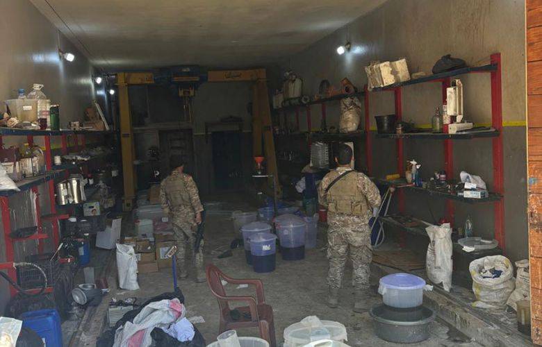 الجيش فكّك أحد معامل المخدرات في بعلبك