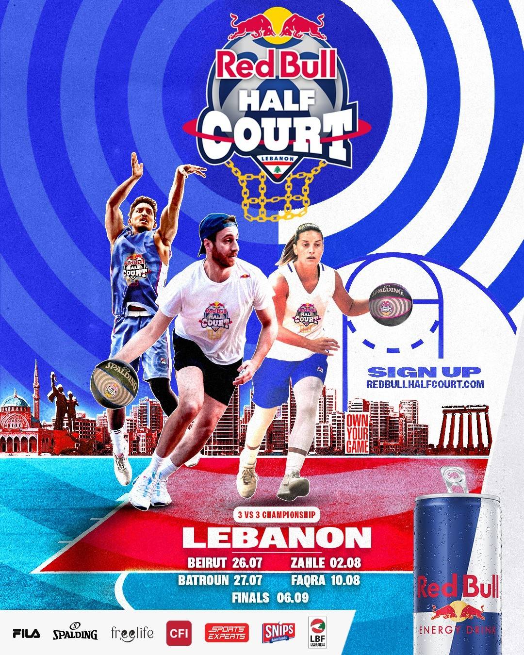 بطولة ريد بُل (3x3) بكرة السلة في لبنان
مؤهلة الى بطولة العالم في الامارات