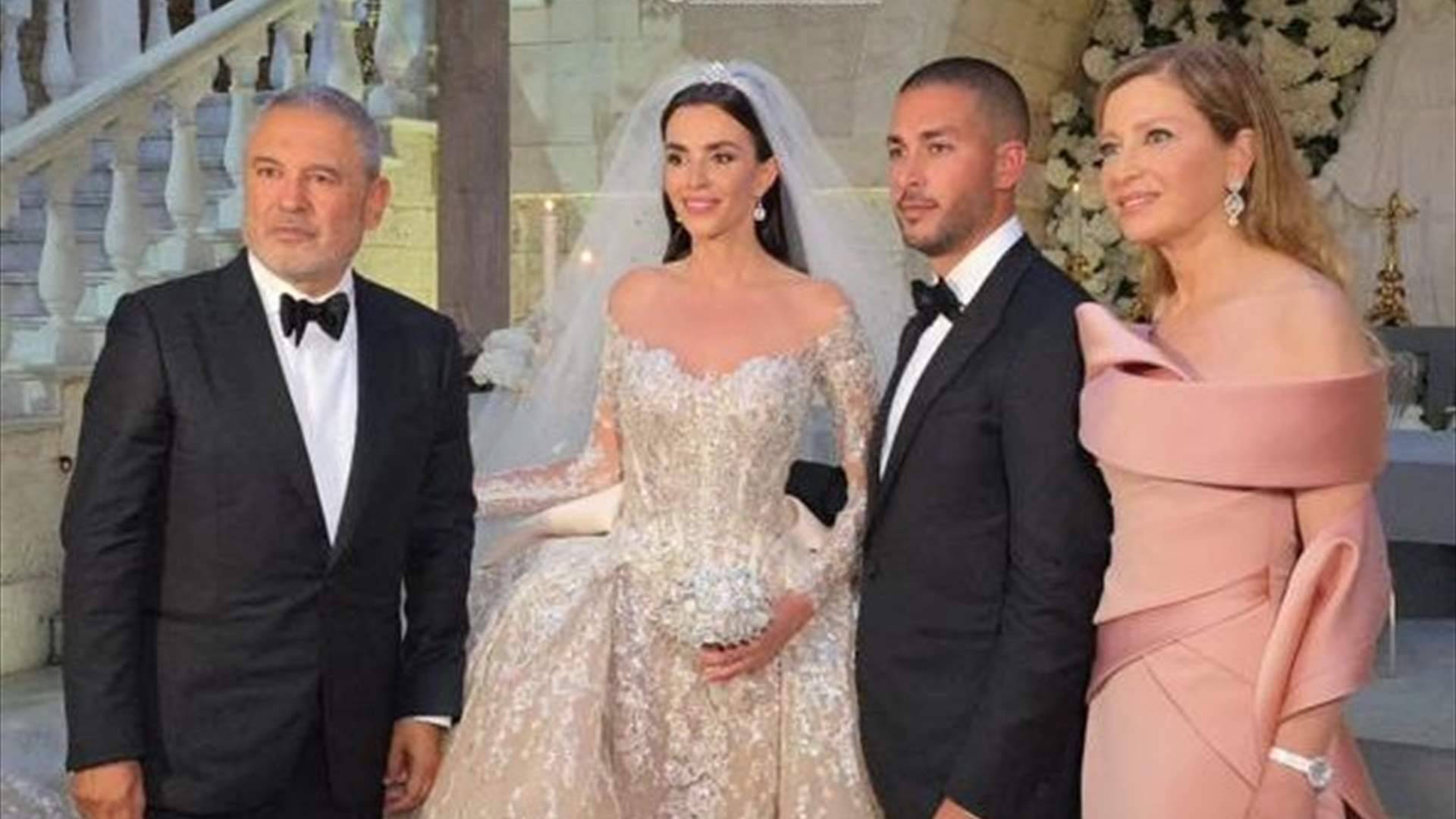 نجمات الصف الأول يتألّقن في زفاف ابن ايلي صعب..والمفاجأة:جيسيكا عازار وماريتا الحلاني بنفس الفستان!