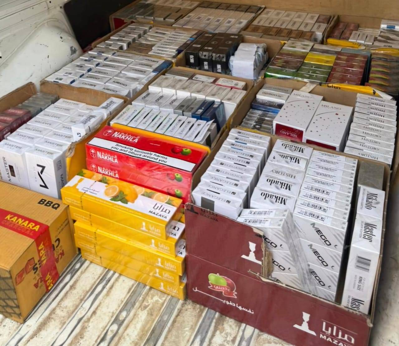 "الريجي" تضبط مصنوعات تبغية مهرّبة ومزوّرة
