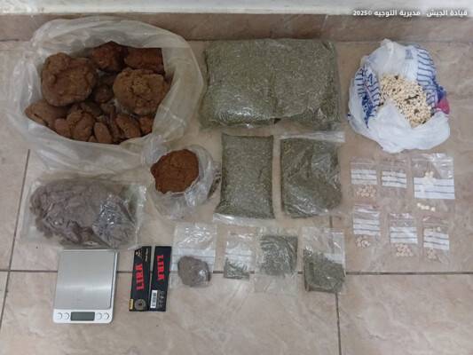 الجيش: ضبط كميّة كبيرة من الأسلحة
والقذائف والذخائر الحربيّة