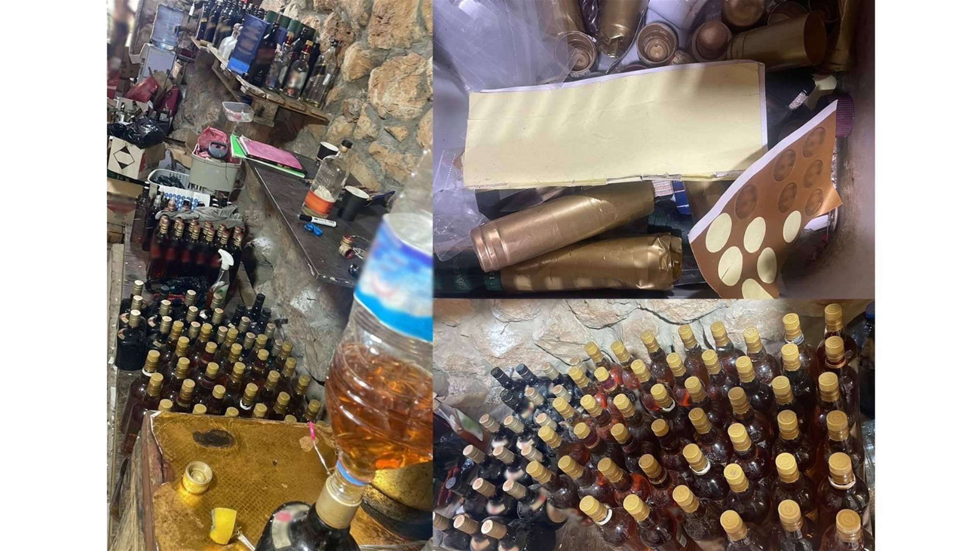 ضبط معمل لتعبئة الكحول المغشوش في كسروان وتوقيف متورط بالجرم المشهود