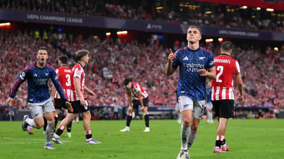 ارسنال يحصد أول 3 نقاط له في دوري أبطال أوروبا