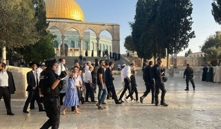 مستعمرون اقتحموا المسجد الأقصى بحماية شرطة الاحتلال