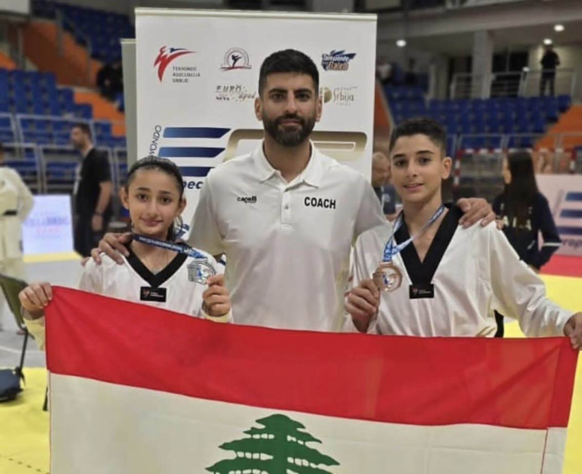 انجاز جديد لرياضة التايكواندو اللبنانية:
فضية لجاين عبود وبرونزية لكريس خوري في صربيا