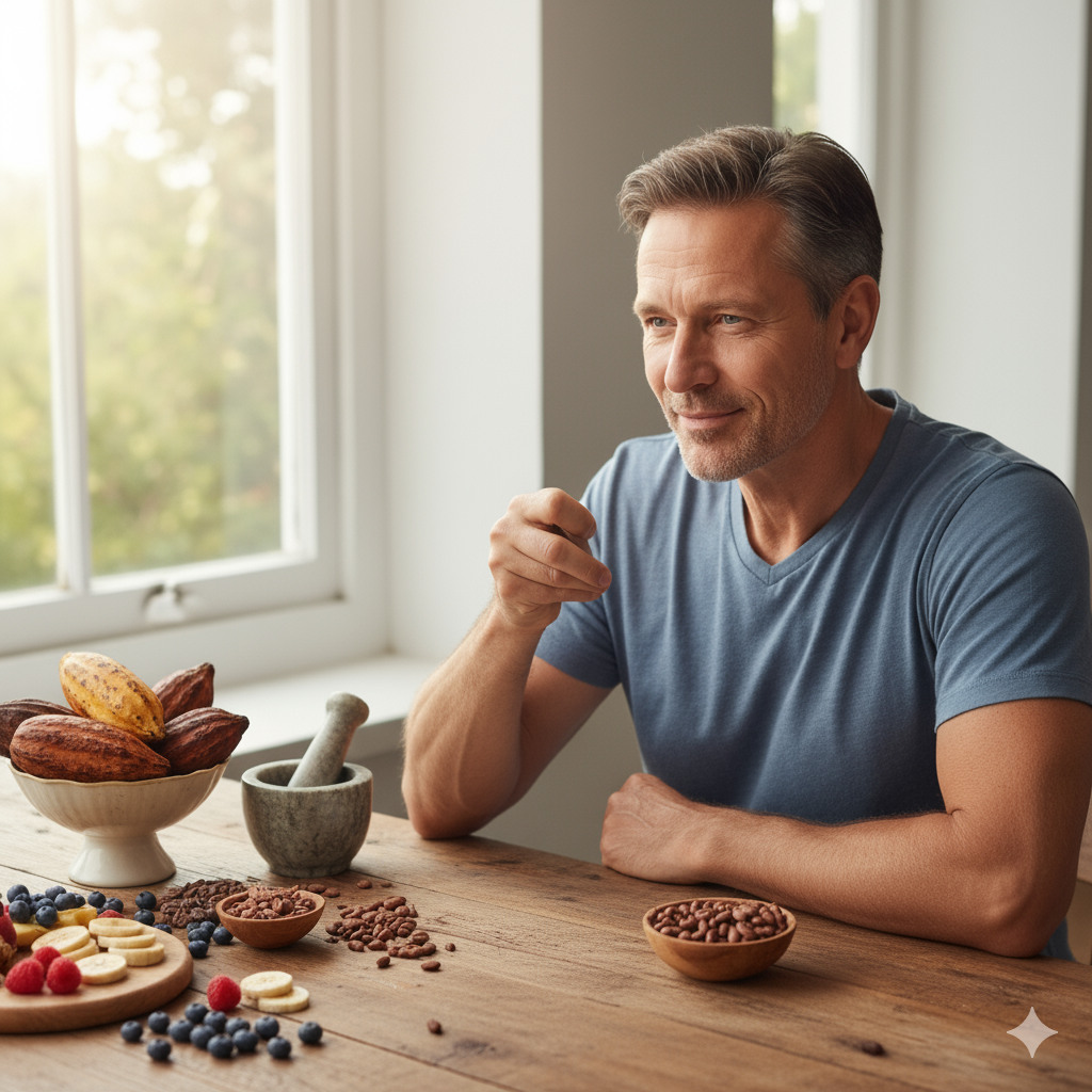 الرجال والكاكاو: لماذا يجب أن يكون جزءاً من نظامك الغذائي؟