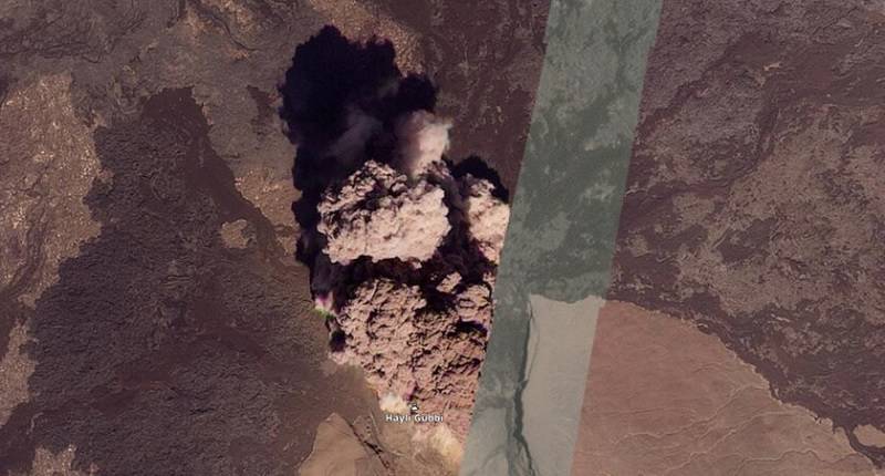 سحب بركانية تغطي سماء الجزيرة العربية
