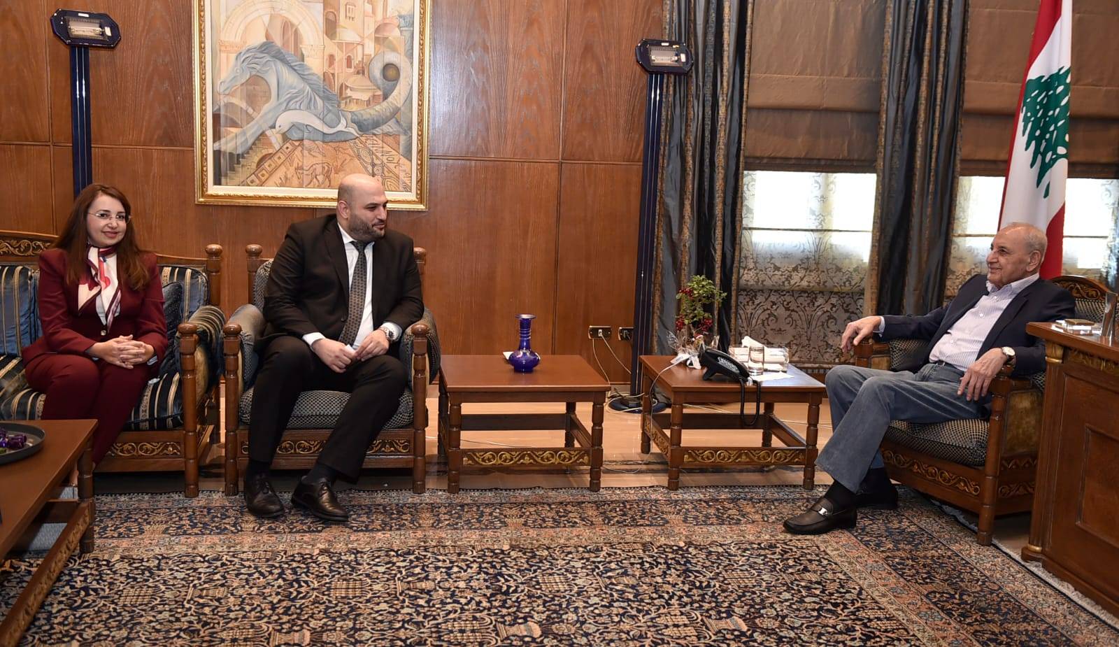 بري يستقبل وزير الصحة وراعي أبرشية بعلبك للروم الكاثوليك