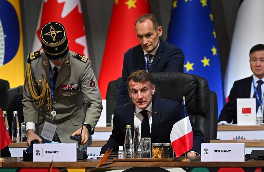 ماكرون: مجموعة العشرين على حافة الهاوية
