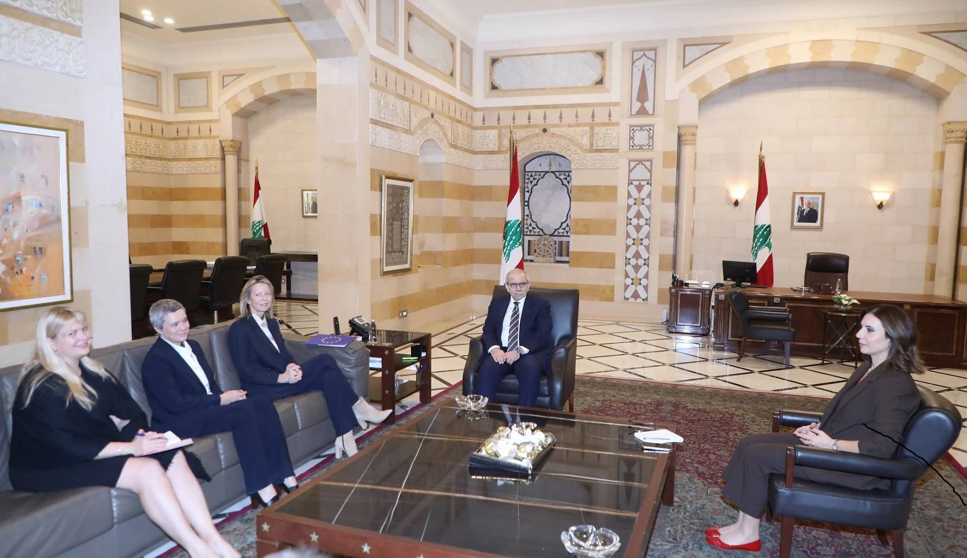 سلام بحث مع وفد أوروبي الاعتداءات جنوبًا والانتخابات المقبلة