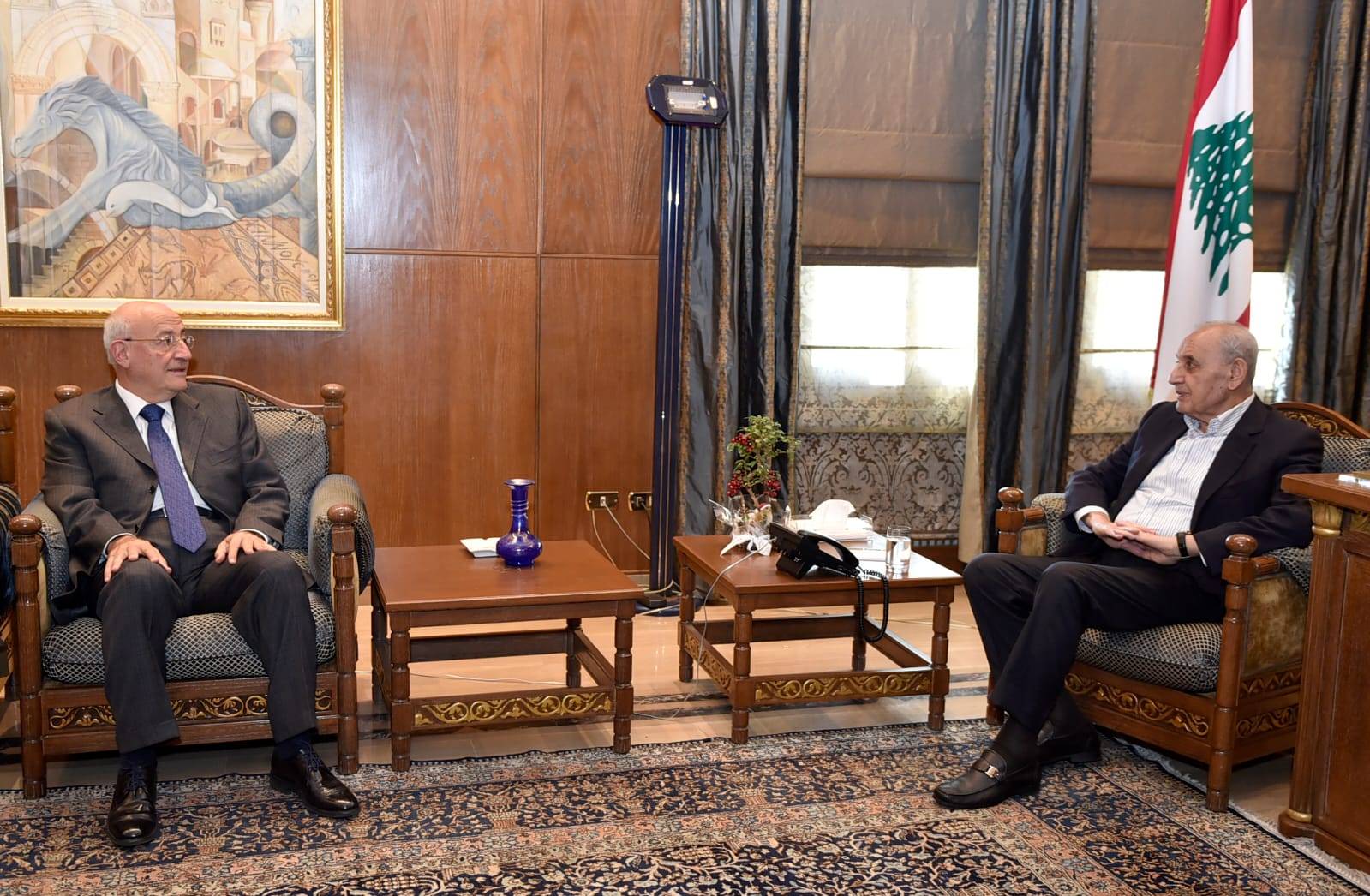 بري يلتقي العريضي ومنصوري