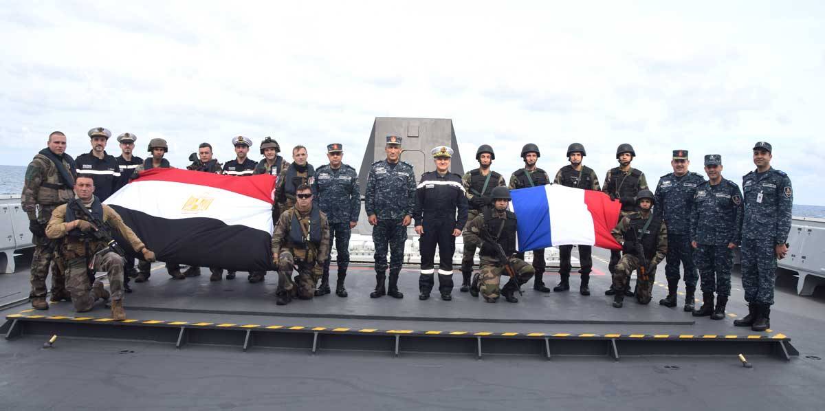 استمرار فعاليات التدريب البحري المصري‑الفرنسي