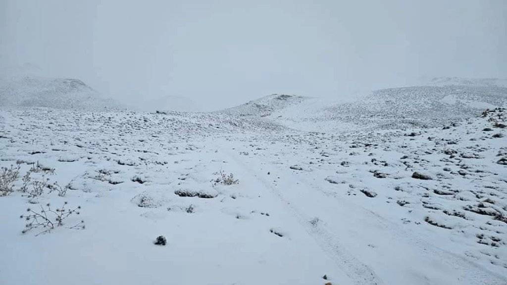 الثلوج تغطي أعالي جبل عكار