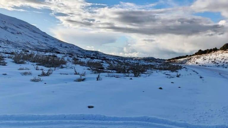 الثلوج تُغطي مرتفعات الضنية